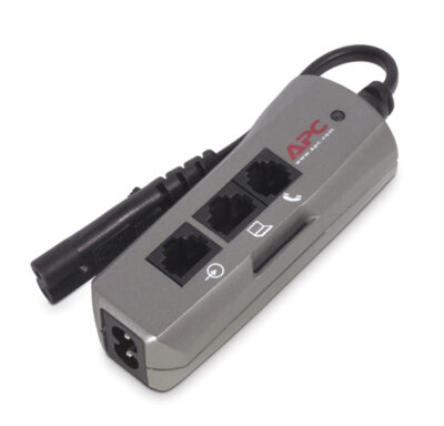 APC Notebook Surge Protector for AC, phone and network lines, 2 pin connection, 100-240V, EMEA - PNOTEPROC8-EC | price in dubai UAE GCC saudi africa
