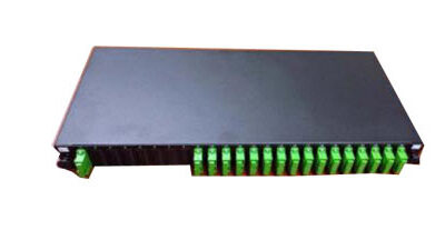 OPTILITE-UK - 1U RM Fixed Panel with 2X32 PLC Splitter and SC/APC Simplex Adapters 2X32 PLC Splitter - PS342X32SCAS