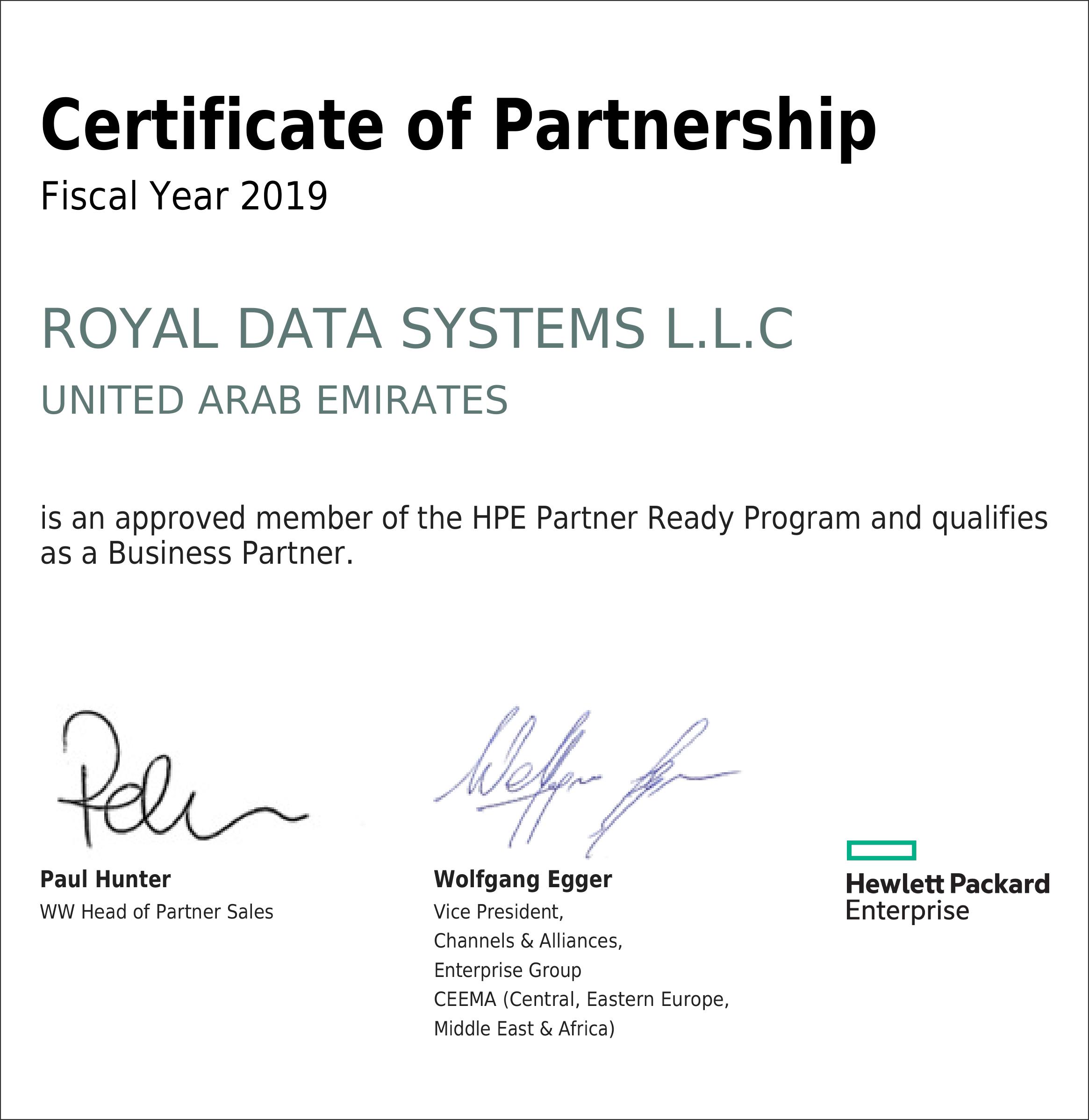 Authorized Partner Certificates •