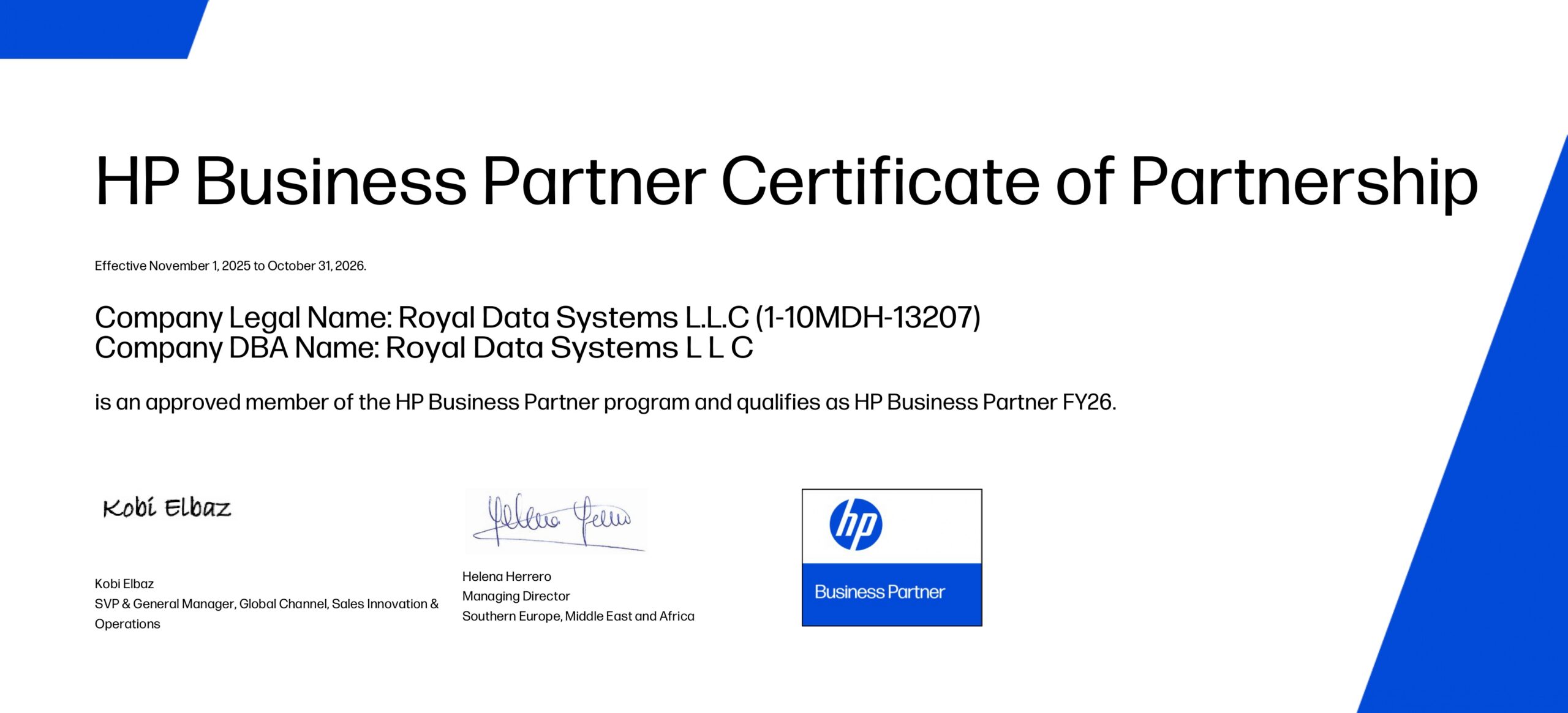 hp partner in dubai uae