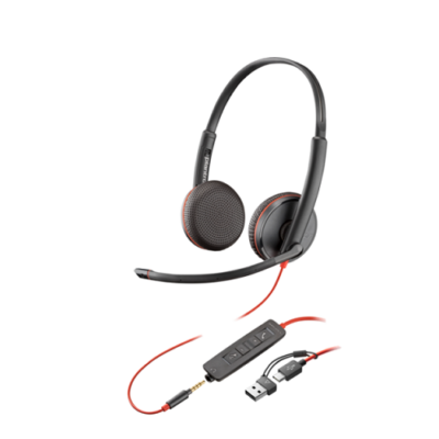 Poly Blackwire 3225 Stereo USB-C Headset (Bulk) - 209751-101 / 8X229A6 | price in dubai uae africa ksa