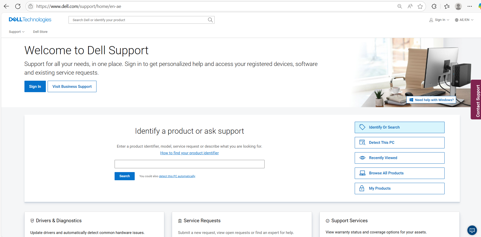 Dell support contact