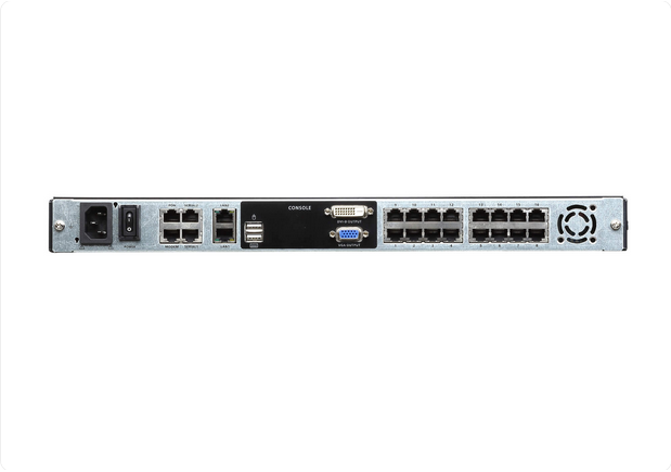 ATEN 19" 16 Port Cat5 Dual Rail LCD Over IP KVM Switch - Local and Remote Shared Bus - KL1116VN-AXA-AE - Image 2