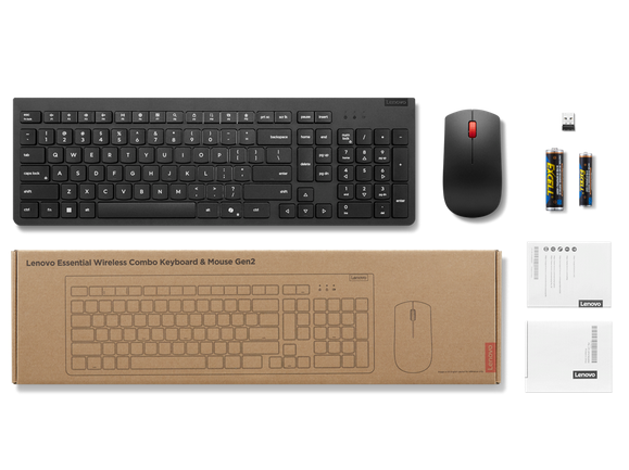 Lenovo Essential Wireless Combo Keyboard & Mouse Gen2 Black Price In Dubai