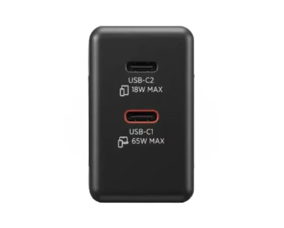 Lenovo Dual USB-C 65W GaN Charger Black - UK - 40AW065BUK - Image 4