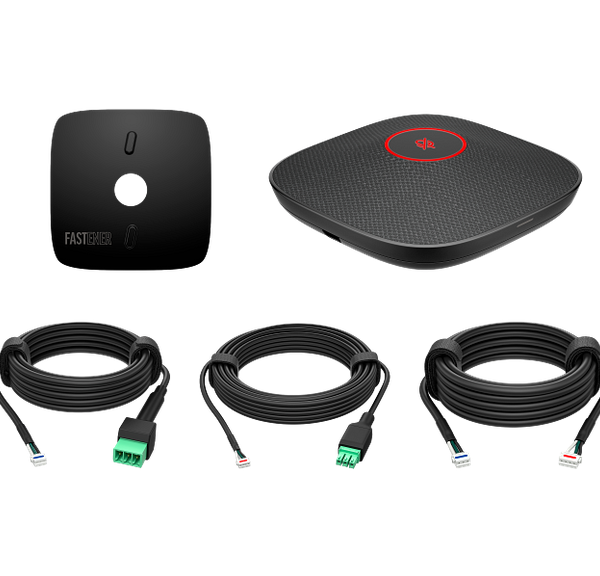 HP Poly Studio A2 Black Table Microphone w/ Mounting Plate I/O cables - B22X6AA - Image 4