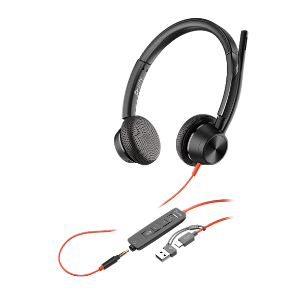 Poly Blackwire 3325 Stereo USB-C Headset +3.5mm Plug +USB-C/A Adapter - 8X221AA - Image 5