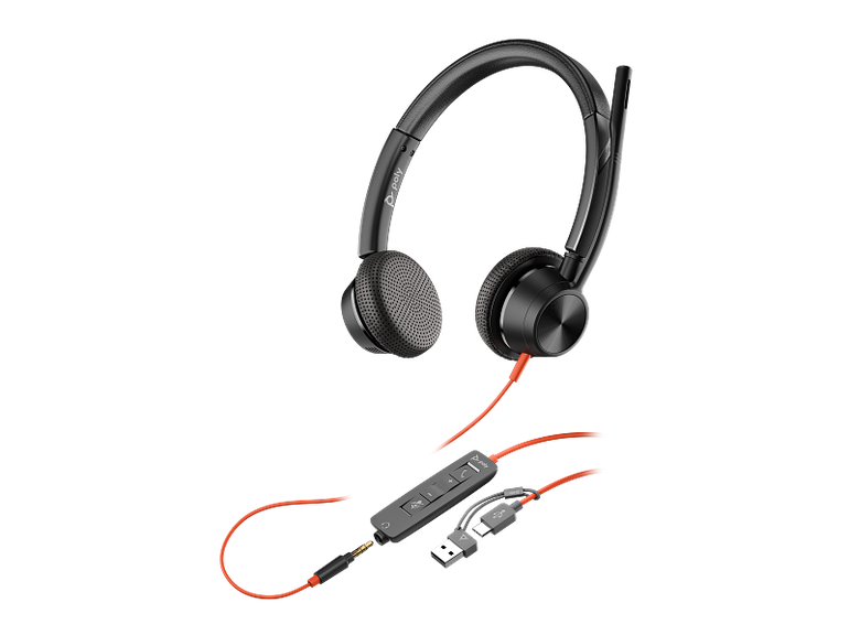 Poly Blackwire 3325 Stereo USB-C Headset +3.5mm Plug +USB-C/A Adapter - 8X221AA - Image 5
