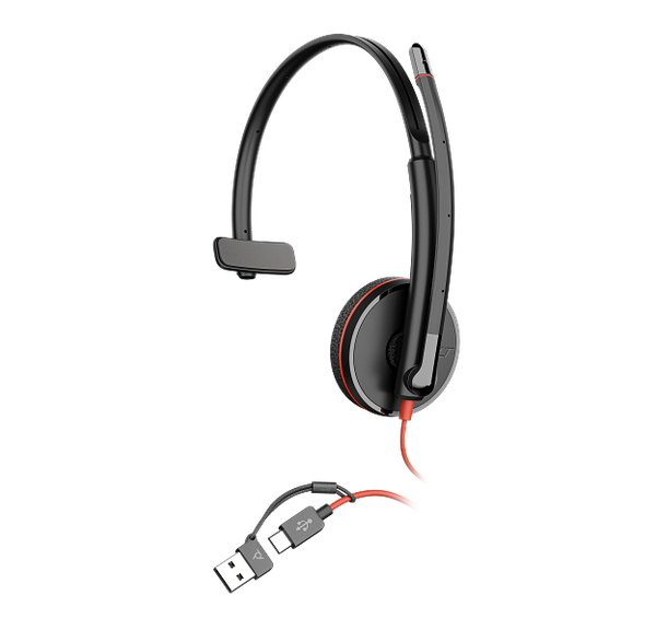 Poly Blackwire 3210 USB-C Headset +USB-C/A Adapter (Bulk)