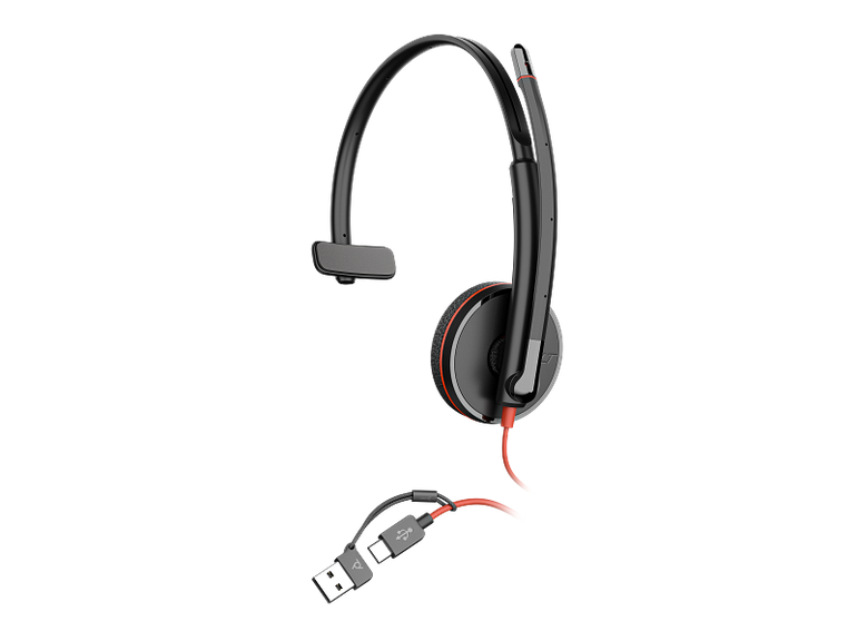Poly Blackwire 3210 USB-C Headset +USB-C/A Adapter (Bulk)