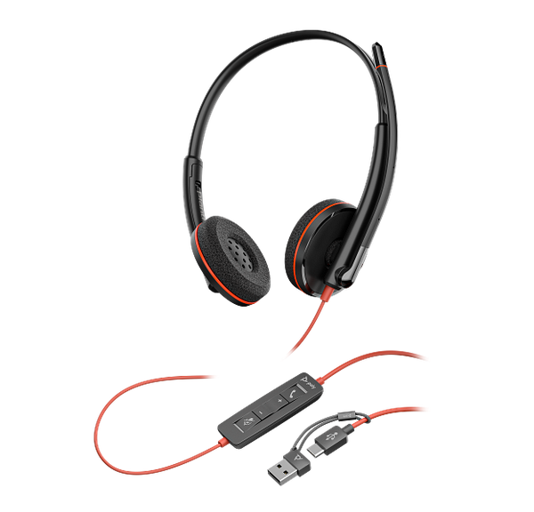 Poly Blackwire 3225 Stereo USB-C Headset +3.5mm Plug +USB-C/A Adapter - 8X229AA - Image 5