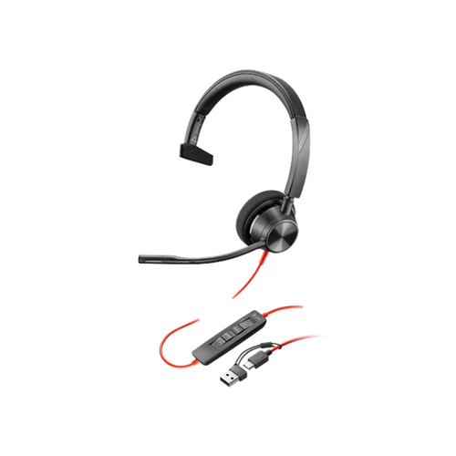 Poly Blackwire 3310 USB-C Headset +USB-C/A Adapter - 8X216AA | Price In Dubai